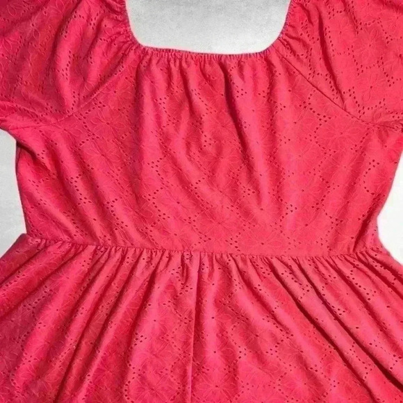 Lane Bryant Romantic Boho Coral Pink Summer Style Peplum Blouse Plus Size 18/20 - Picture 11 of 14